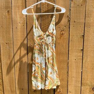 60s/70s inspired halter floral dress NWT